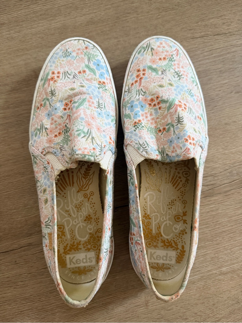 Keds x Rifle Paper CSlip-On Sneakers in Pastel Floral
